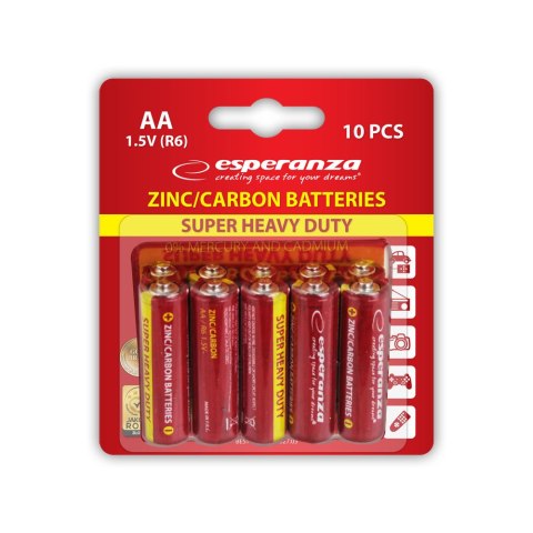 EZB202 Esperanza baterie zn-c aa 10szt blister