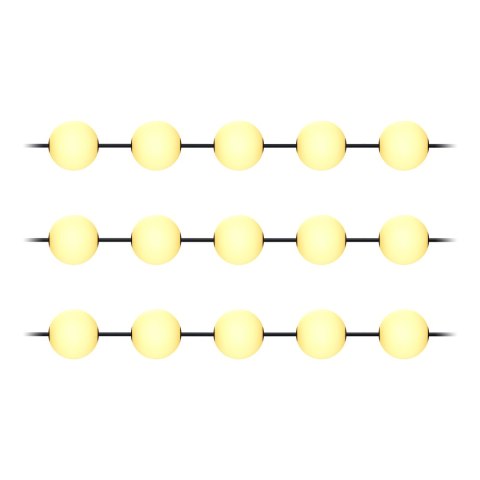 Girlanda oświetleniowa, 15 x 1W, 15 x 60lm, 2500K, 10,5m