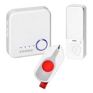 SIGO AC SOS, dzwonek bezprzewodowy sieciowy, Wi-Fi, przycisk wejścia bezbateryjny, przycisk SOS bateryjny, learning system, 52 d