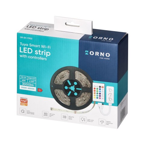 Taśma LED IP65 RGBW 5 m + zasilacz i kontroler, Tuya Smart Wi-Fi