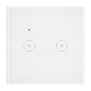 Włącznik podtynkowy podwójny Wi-Fi Tuya Smart Home, biały