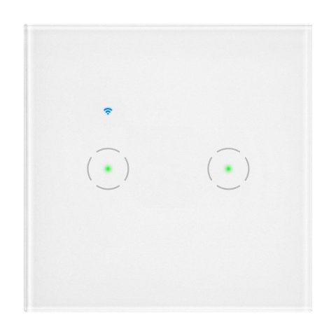 Włącznik podtynkowy podwójny Wi-Fi Tuya Smart Home, biały