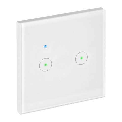Włącznik podtynkowy podwójny Wi-Fi Tuya Smart Home, biały