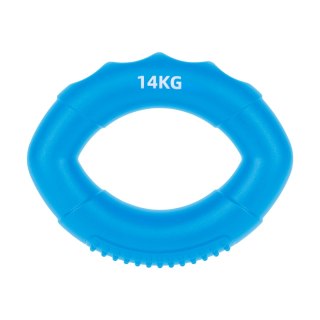 Silikonowy ściskacz do rąk do rehabilitacji rąk, 0 - 14 kg , niebieski , REBEL ACTIVE