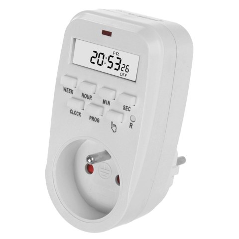 Włącznik czasowy - timer cyfrowy GreenBlue, max. obciążenie 16A, IP20, GB362 E