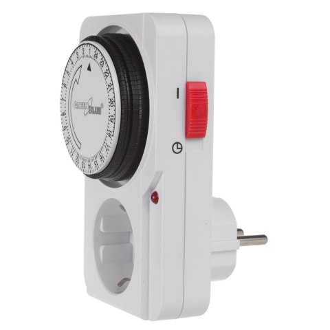 Włącznik czasowy - timer mechaniczny GreenBlue, 48 programów, max. obciążenie 16A, IP20, GB360 F