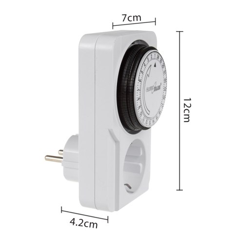 Włącznik czasowy - timer mechaniczny GreenBlue, 48 programów, max. obciążenie 16A, IP20, GB360 F