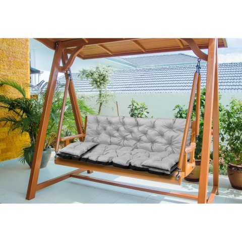 ZESTAW OGRODOWY 100x60x50CM + 2 PODUSZKI 42X42 CM JASNOSZARY