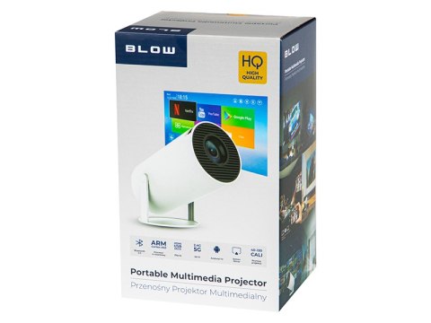 79-700# Projektor przenośny blow androidtv hd cinema white