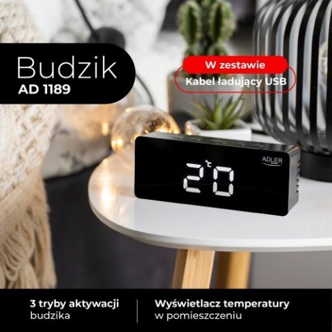 AD 1189 black Budzik
