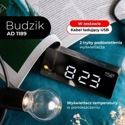 AD 1189 black Budzik