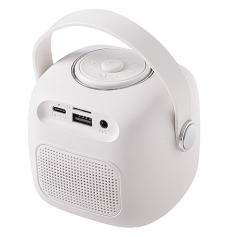 AD 1199 white Głośnik do karaoke z mikrofonem - sd/usb/aux/bluetooth