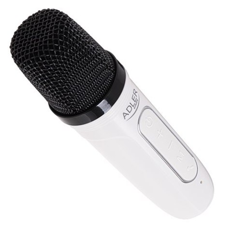 AD 1199 white Głośnik do karaoke z mikrofonem - sd/usb/aux/bluetooth