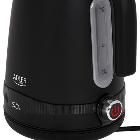 AD 1295 black Czajnik metalowy 1,7l z lcd & regulacją temperatury