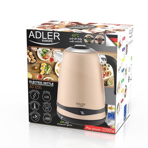 AD 1295 gold Czajnik metalowy 1,7l z lcd & regulacją temperatury