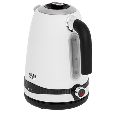 AD 1295 white Czajnik metalowy 1,7l z lcd & regulacją temperatury