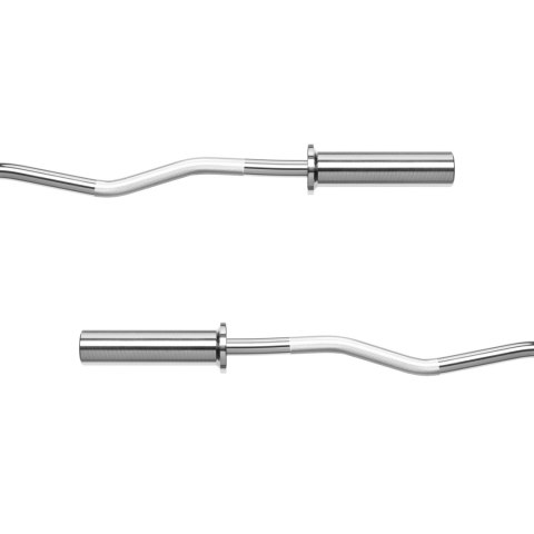Gryf olimpijski łamany 50 mm z łożyskami, sztanga olimpijska łamana z łożyskami 120cm 9kg REBEL ACTIVE