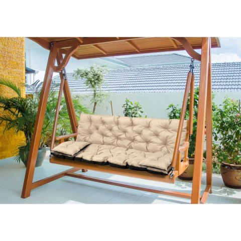 ZESTAW OGRODOWY 180x60x50CM + 2 PODUSZKI 42X42 CM BEŻOWY
