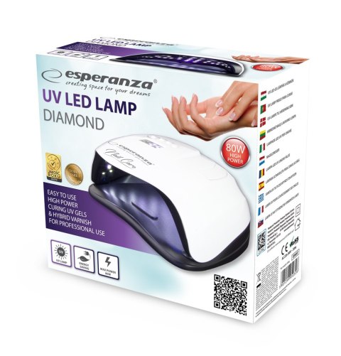 EBN007 Esperanza lampa uv led do lakieru hybrydowego diamond 80w