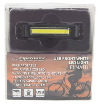 EOT020 Esperanza lampka led rowerowa na przód usb elnath