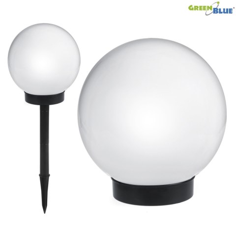 Solarna lampa wolnostojąca ogrodowa GB167 - kula 30x30x63cm, kolorowy LED