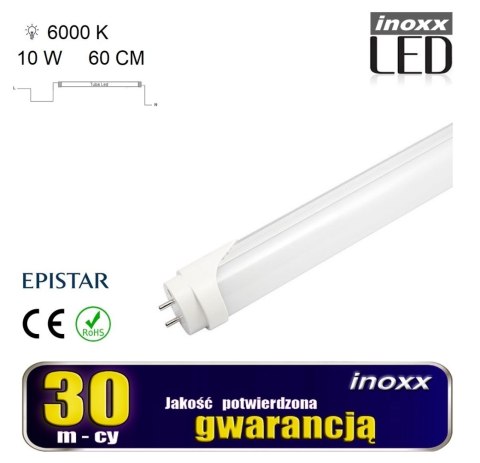 Świetlówka led 60cm 9w t8 6000k g13 zimna