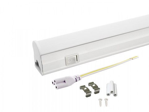 Świetlówka led liniowa t5 120cm 18w on/off ciepła 3000k lampa natynkowa zintegrowana z oprawą