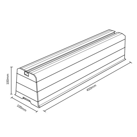 Uchwyt podstawa mocowanie do klimatyzatora / pompy ciepła Maclean, długość ramienia 450mm, PVC, kpl 2szt, do 100kg, MC-863