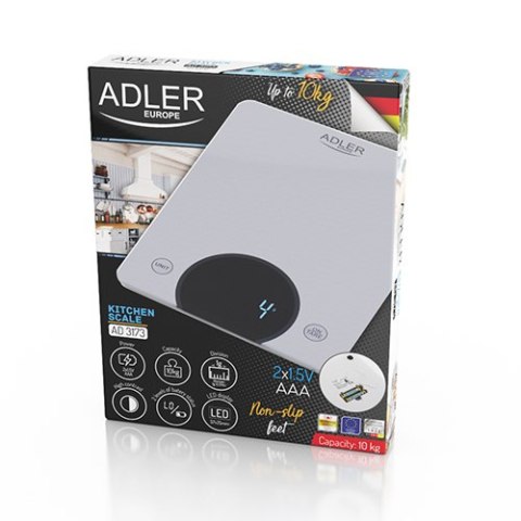 AD 3173 silver Waga kuchenna - do 10kg - led