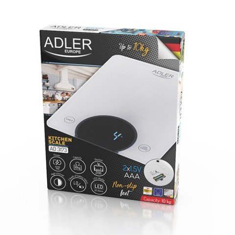 AD 3173 white Waga kuchenna - do 10kg - led