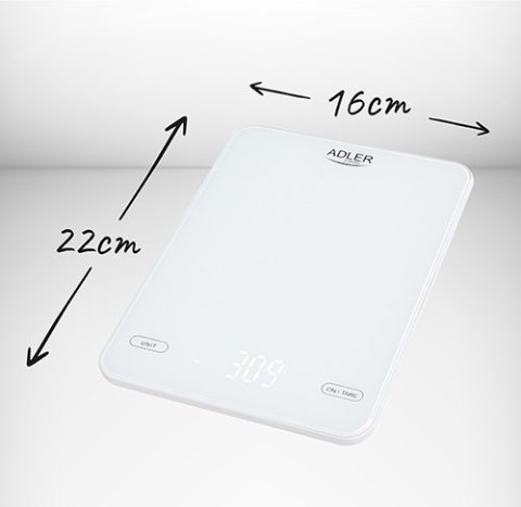 AD 3177 white Waga kuchenna 10kg ładowana przez usb