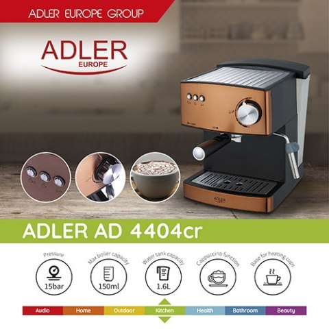AD 4404 copper Ekspres ciśnieniowy