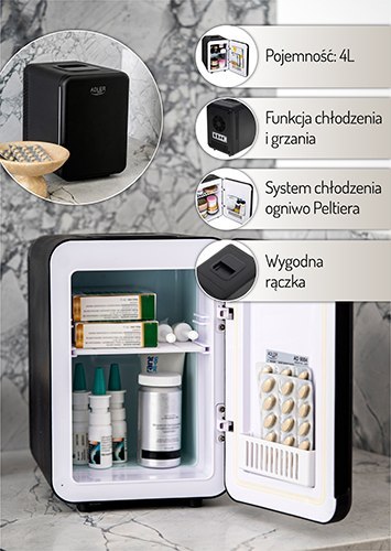 AD 8084 black Mini lodówka - 4l