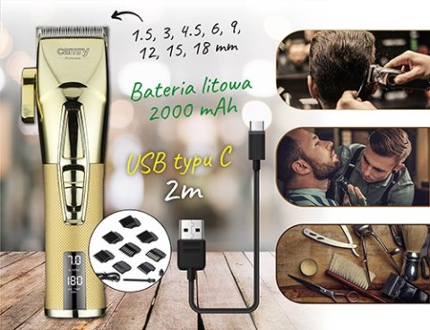 CR 2835 gold Profesjonalna strzyżarka do włosów z wyświetlaczem lcd