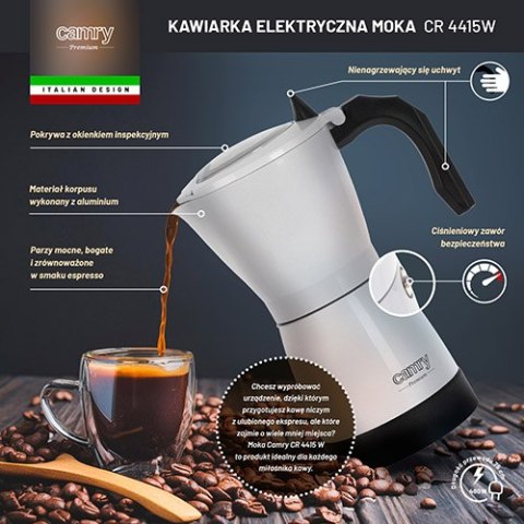CR 4415 white Kawiarka elektryczna moka