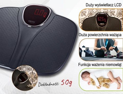 CR 8171 black Waga łazienkowa z funkcją ważenia niemowląt