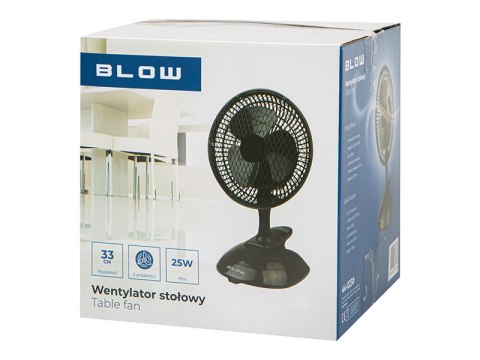 44-023# Wentylator biurkowy 6"/15cm klips 25w 2w1 czarny