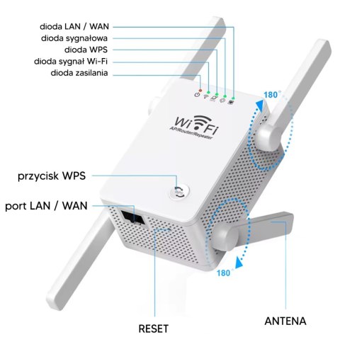 AK341 Wzmacniacz sygnału wi-fi repeater