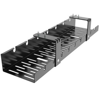 DA263 Organizer na kable pod biurko blat czarny
