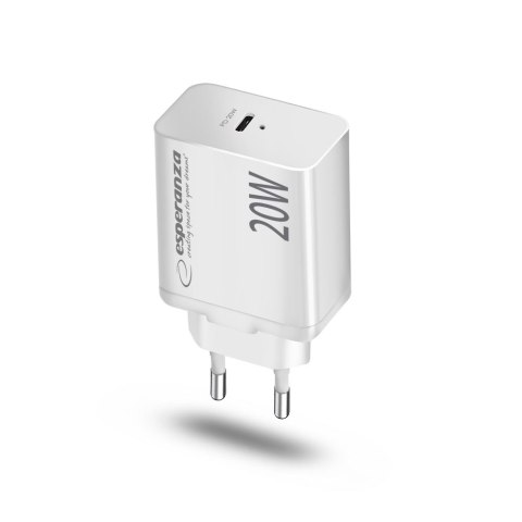 EZC104W Esperanza ładowarka sieciowa 20w usb-c pd biała