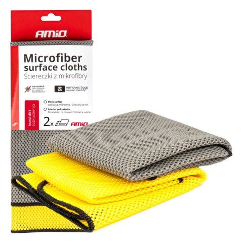 Mikrofibra ścierka do usuwania owadów i twardych zabrudzeń 2 szt. 40x40 cm 280g amio-03977