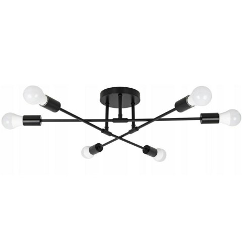 ZD74N Lampa sufitowa wisząca loft 6 ramion