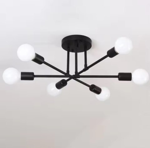 ZD74N Lampa sufitowa wisząca loft 6 ramion