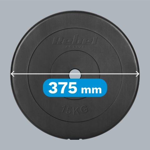 Obciążenie bitumiczne zestaw 2x15kg, otwór 31mm, talerz klasyczny, REBEL ACTIVE