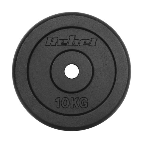 Obciążenie żeliwne zestaw 2x10kg, otwór 31mm, talerz klasyczny, REBEL ACTIVE