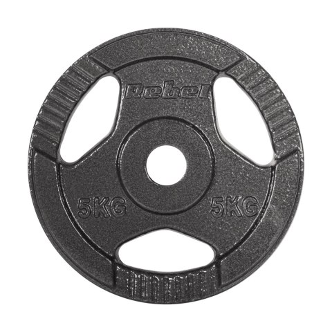 Obciążenie żeliwne zestaw 4x5kg, otwór 31mm, talerz z uchwytami, REBEL ACTIVE