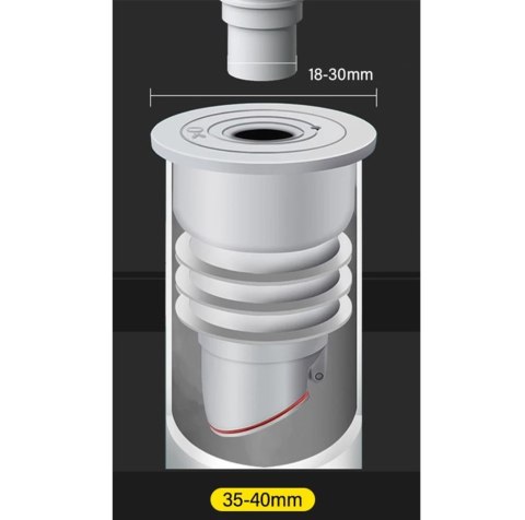 DA272 Syfon magnetyczny silikonowy 35-40mm