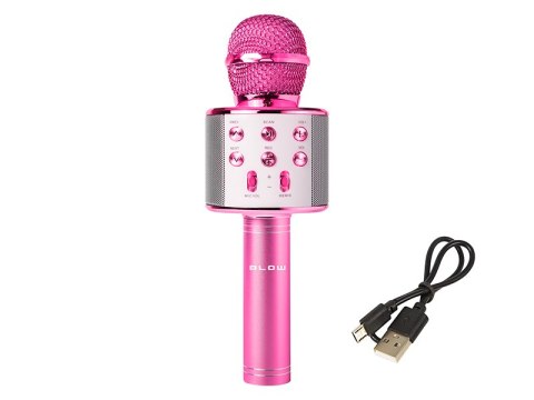 33-149# Mikrofon prm402 blow różowy karaoke