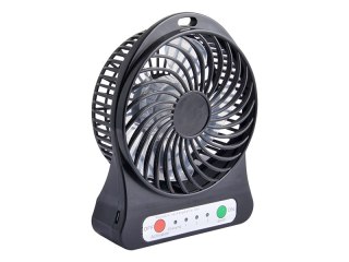 44-501# Wentylator przenośny/biurkowy 10cm usb+akumulator czarny"
