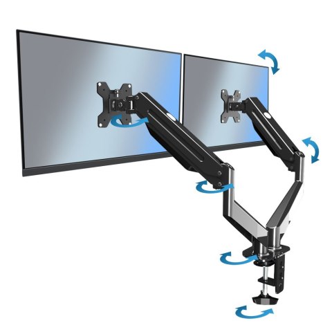 ERW020 Esperanza uchwyt biurkowy gazowy do 2 monitorów 17?-27" mache